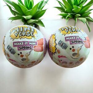 MGA Miniverse Make It Mini Food Spring Series 2 Cake Milkshake Sealed Lot Of 2